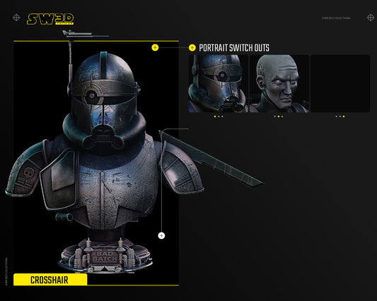 Crosshair Portrait Bust (Fan Art) Star Wars - 4 or 8 Scale - 3D Print kit