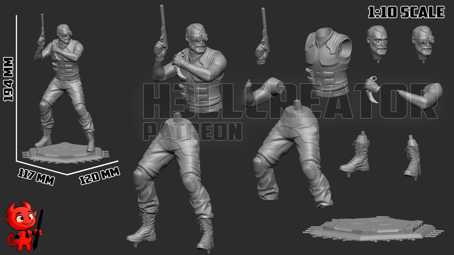 Sam Fisher (Splinter Cell) 3D Printed Statue Model Kit