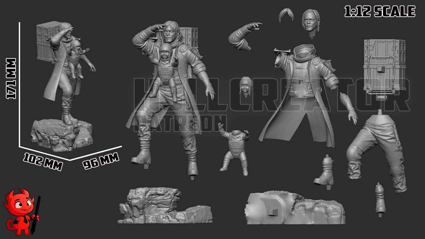 Sam Bridges (Death Stranding 2) 3d Printed Model Kit - 1:12