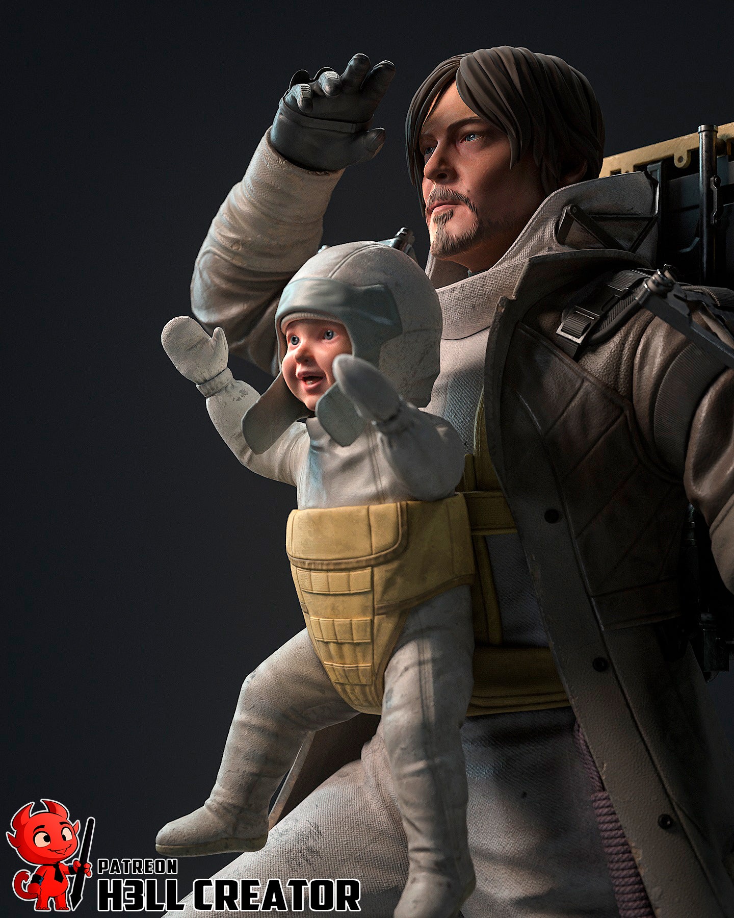Sam Bridges (Death Stranding 2) 3d Printed Model Kit - 1:12