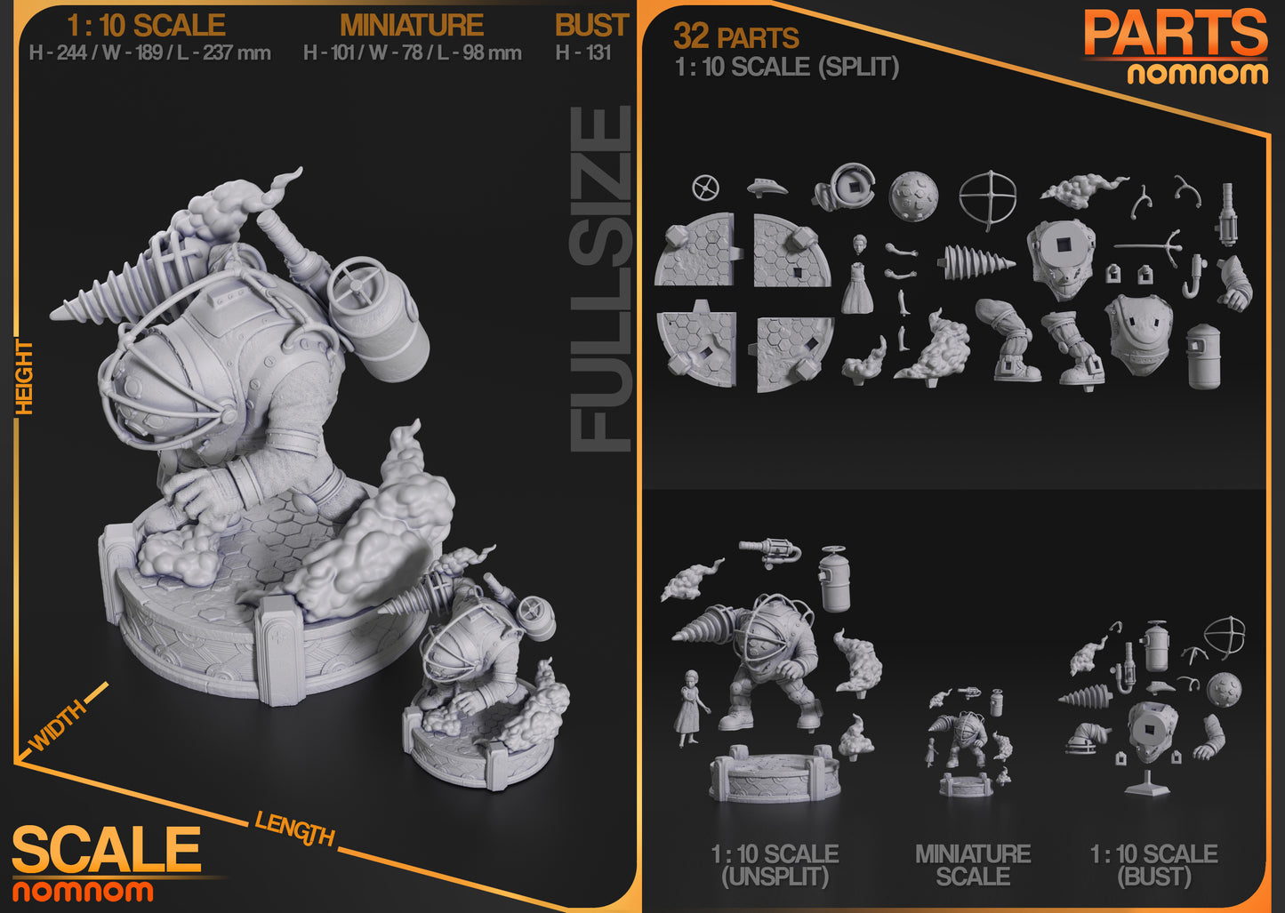 Bouncer (Bioshock) - 3D Print Fan Art - Various Scales