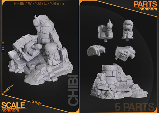 Chibi Mimi Chest x Frieren - 3D Print - Model Kit - Nomnom