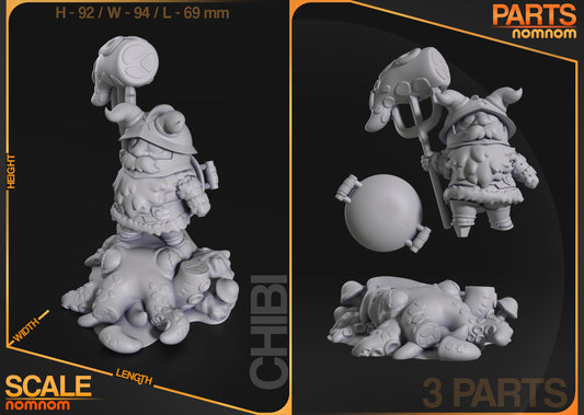 Chibi Senshi (Dungeon Meshi) - 3D Print - Model Kit - (Nom Nom)