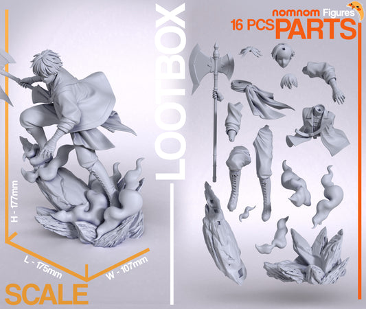 Stark (Frieren Beyond Journey's End) - 3D Print - Model Kit - (Nom Nom)