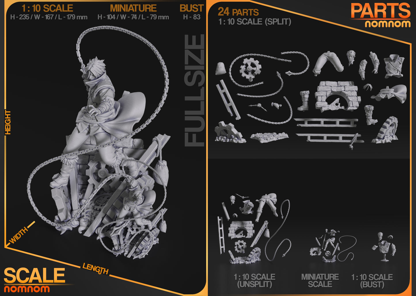 Trevor Belmont (Castlevania)- 3D Print - Model Kit (NomNom)
