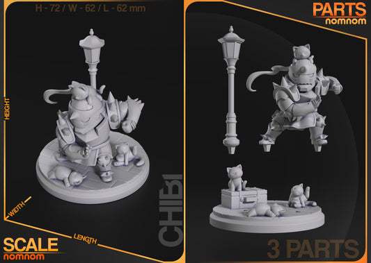 Chibi Alphonse Elric (Full Metal Alchemist) - 3D Print - Model Kit