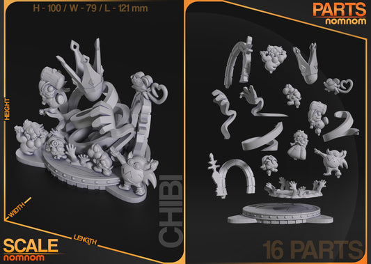 Paper Mario - 3D Printed Chibi Model Kit