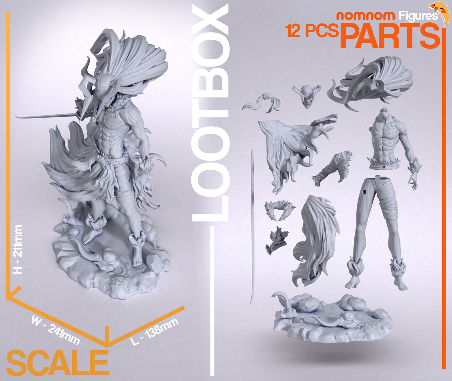 Arrancar Ichigo (Bleach) - 3D Print - Model Kit