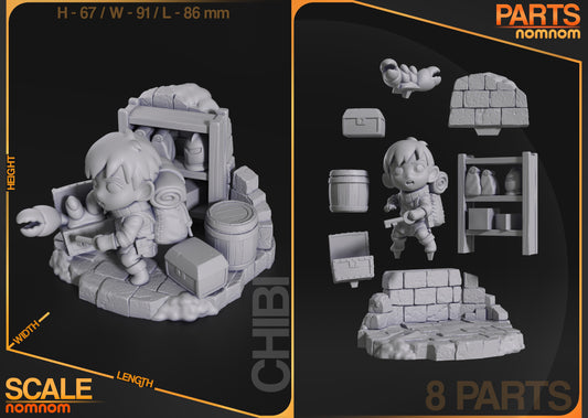Chibi Chiluck (Dungeon Meshi) - 3D Print - Model Kit - (Nom Nom)