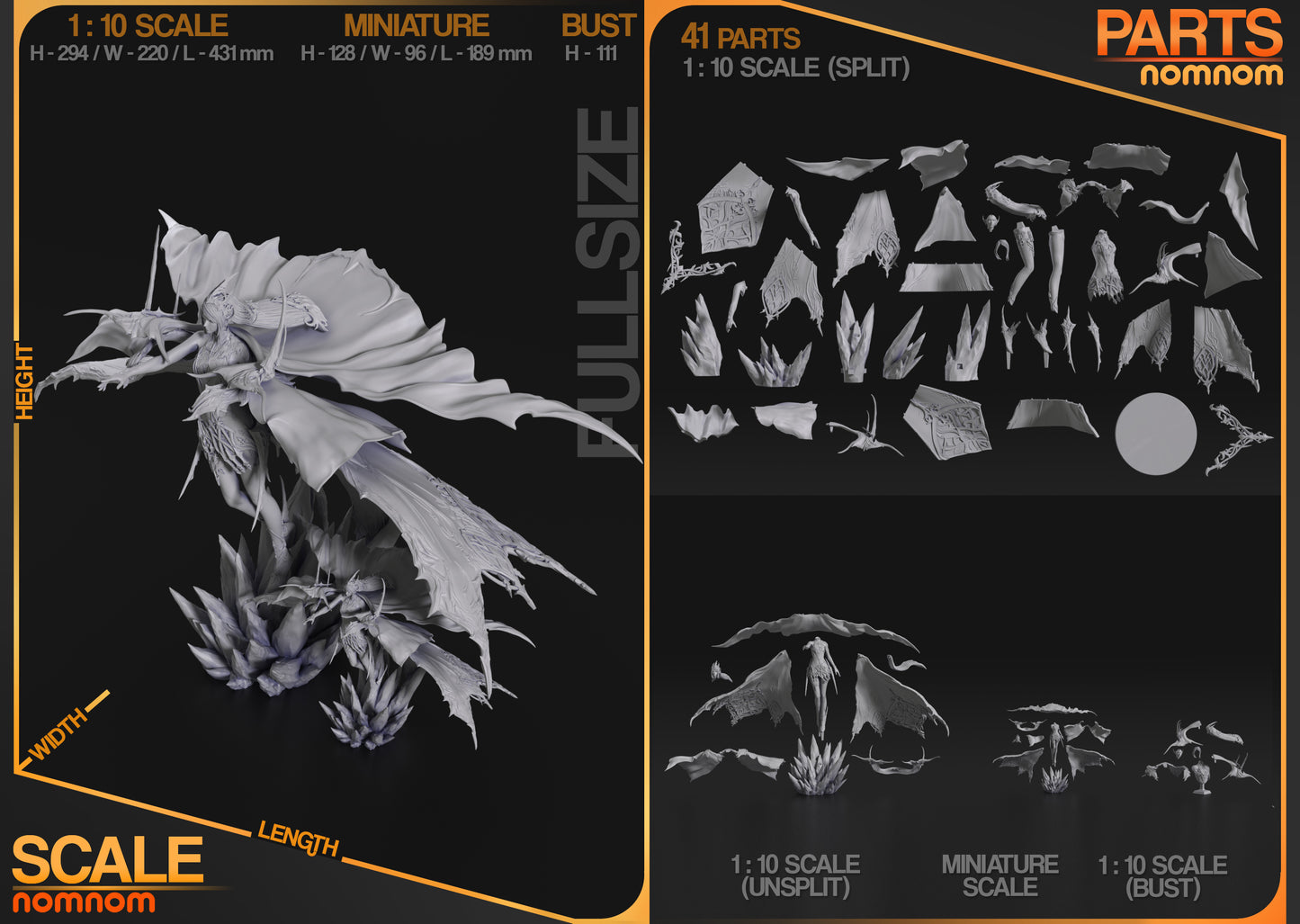Shiva (Final Fantasy XVI) - 3D Print - Model Kit - (Nom Nom)