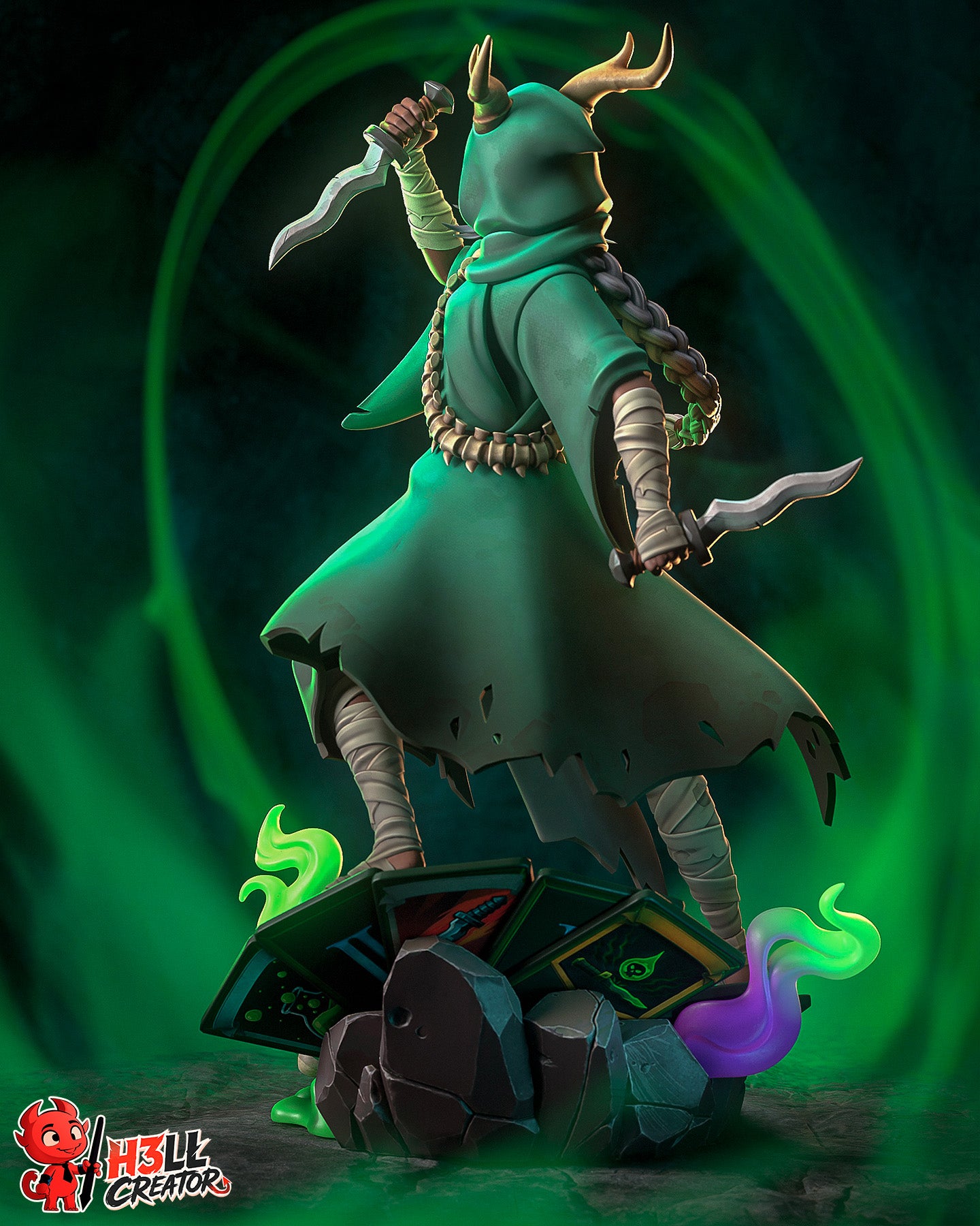 Silent - Slay the Spire2 - 3D Printed Model Kit - Statue - Bust 10 Scale