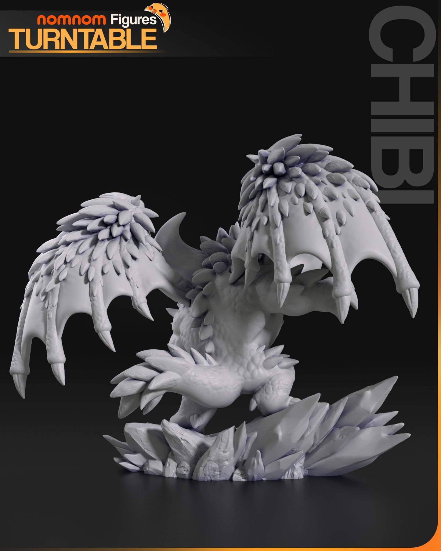 Nergigante (Monster Hunter) 3d Printed Model Kit - Chibi