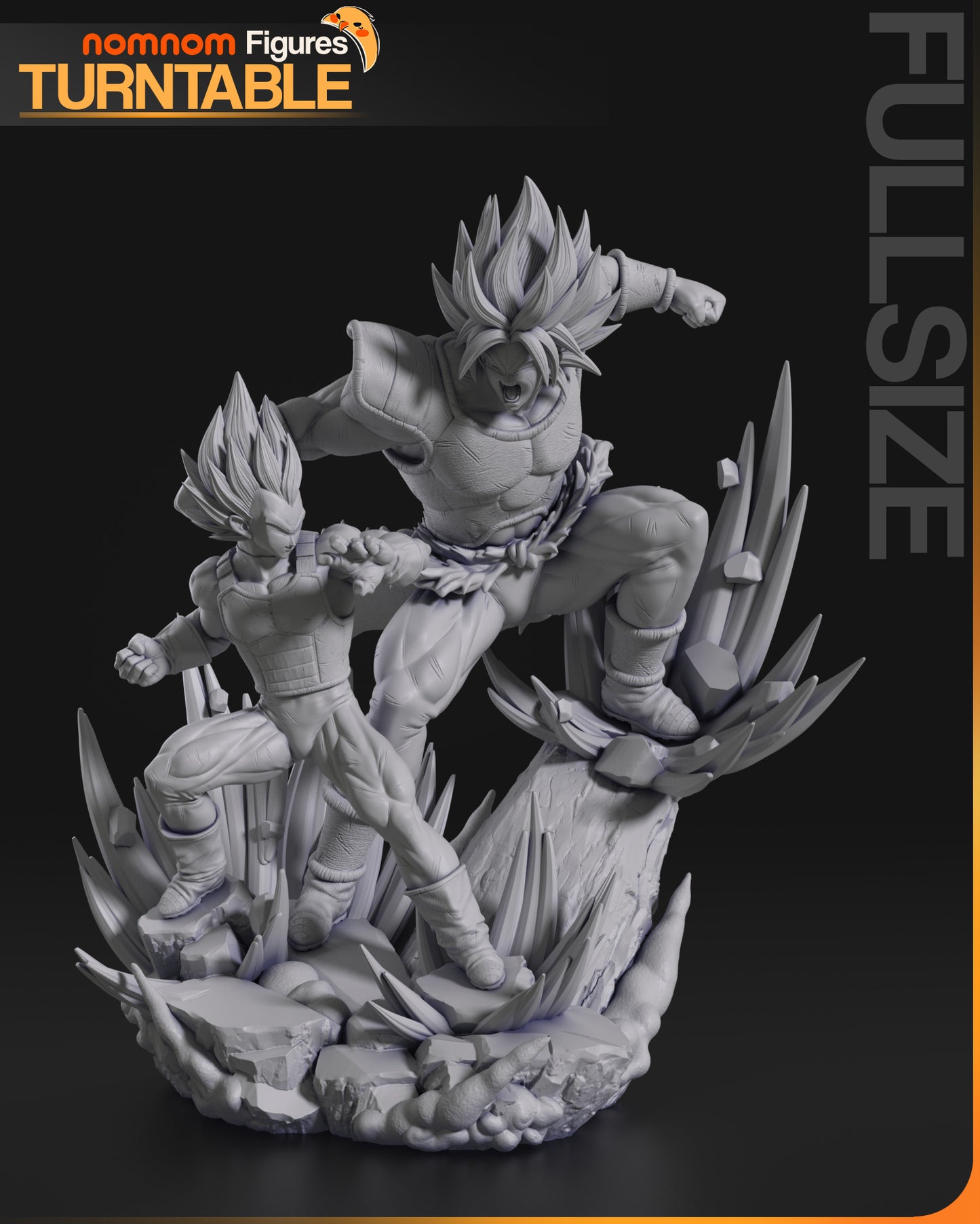 Vegeta vs Broly (Drangonball Z) - 3D Print - Model Kit - (Nom Nom)