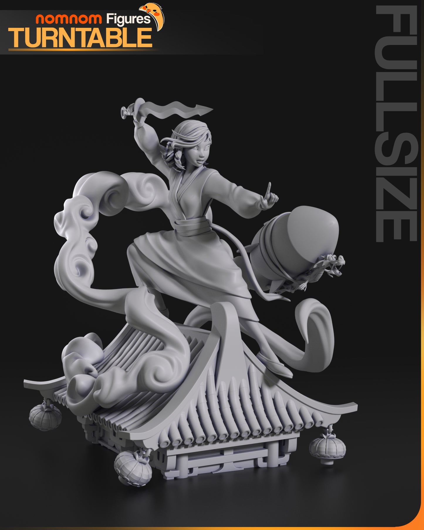 Mulan - 3D Print - Model Kit - 10 scale (Nom Nom)