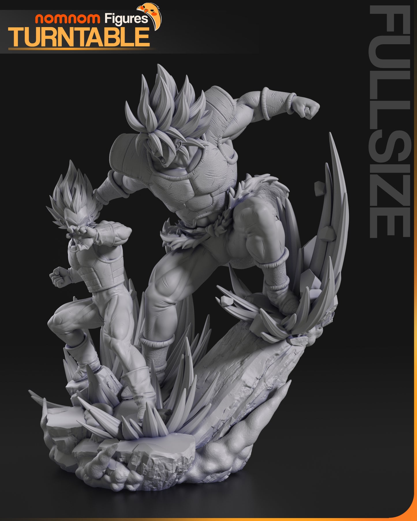 Vegeta vs Broly (Drangonball Z) - 3D Print - Model Kit - (Nom Nom)