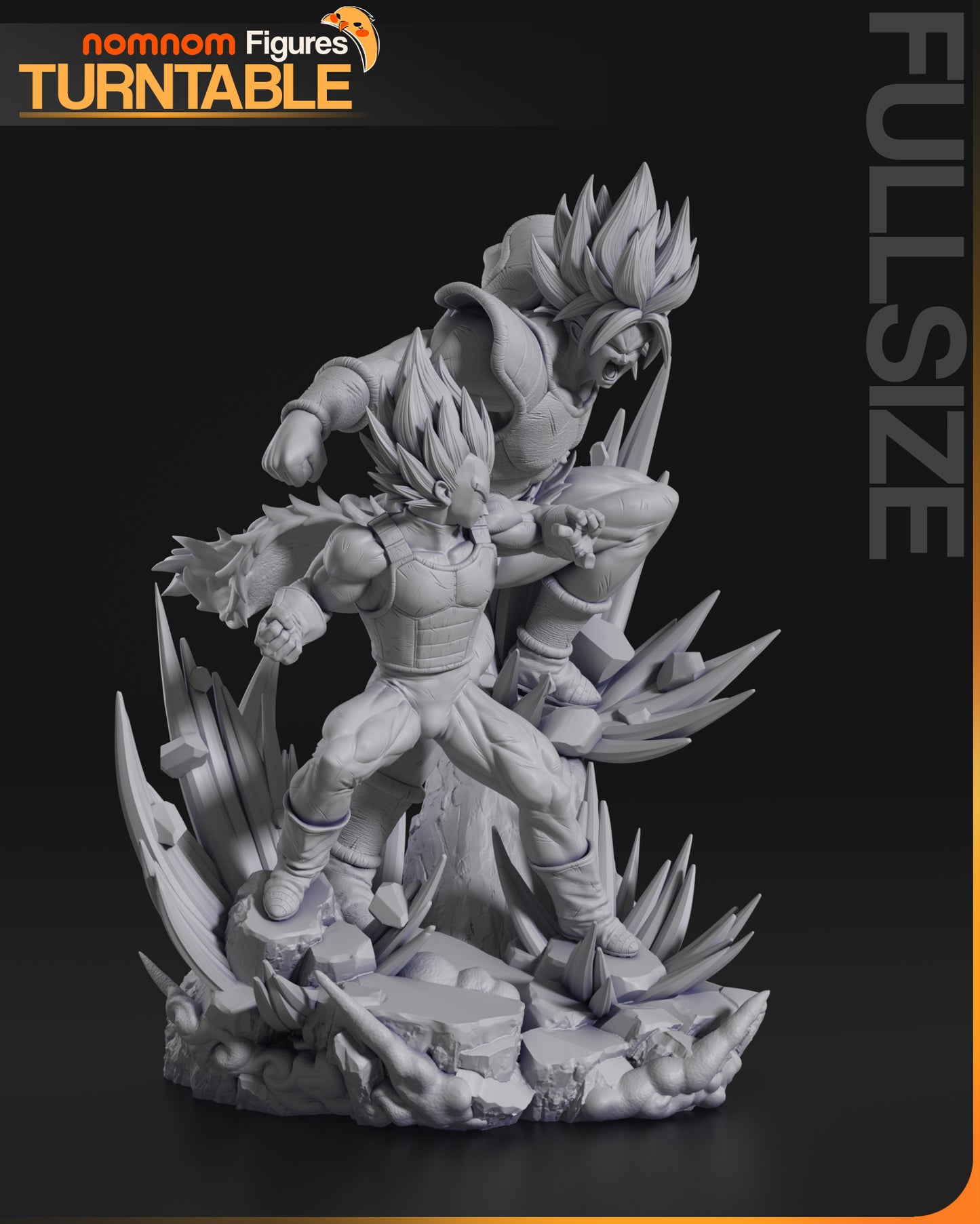 Vegeta vs Broly (Drangonball Z) - 3D Print - Model Kit - (Nom Nom)
