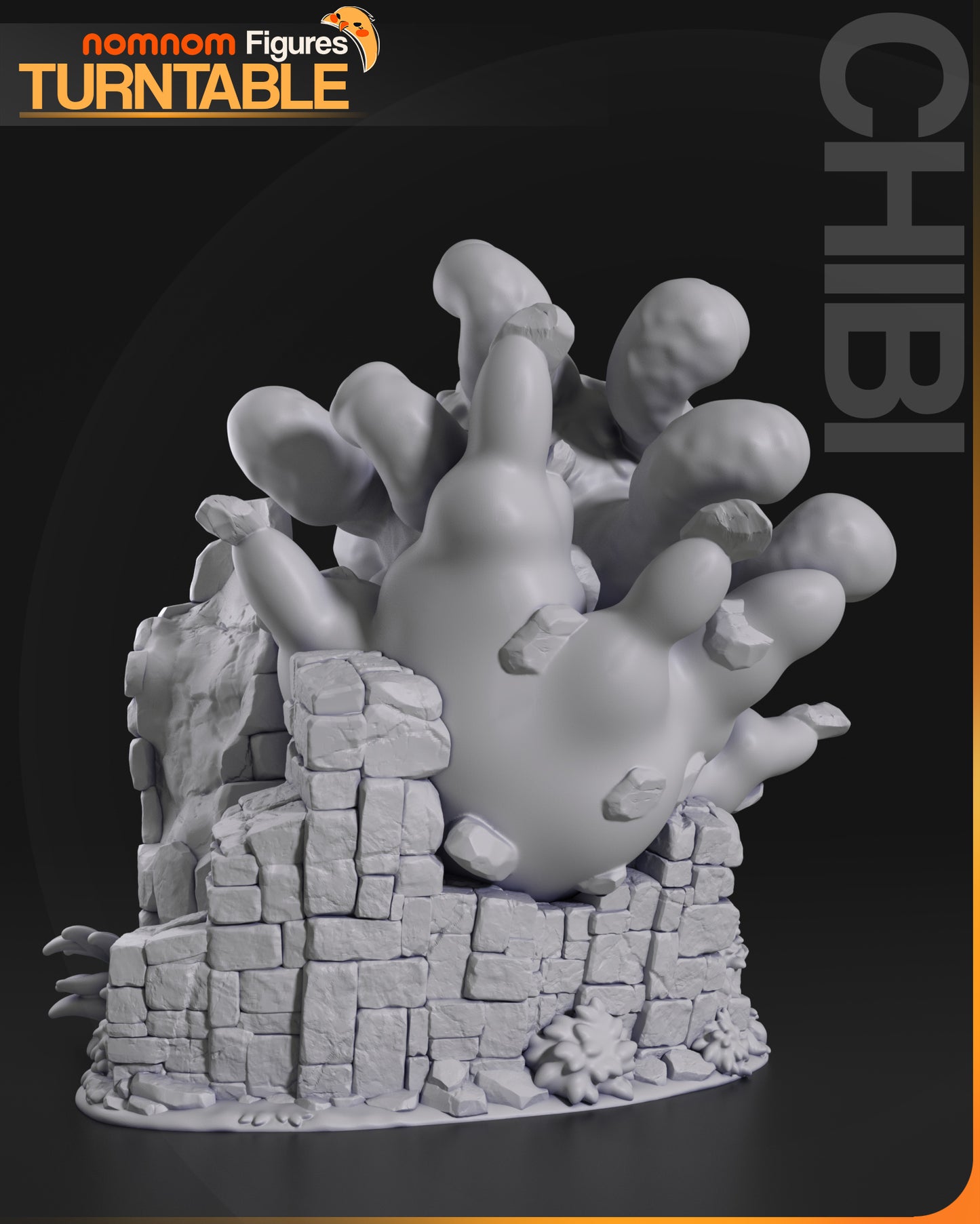 Chibi Beholder (D&D) - 3D Print - Model Kit - (Nom Nom)