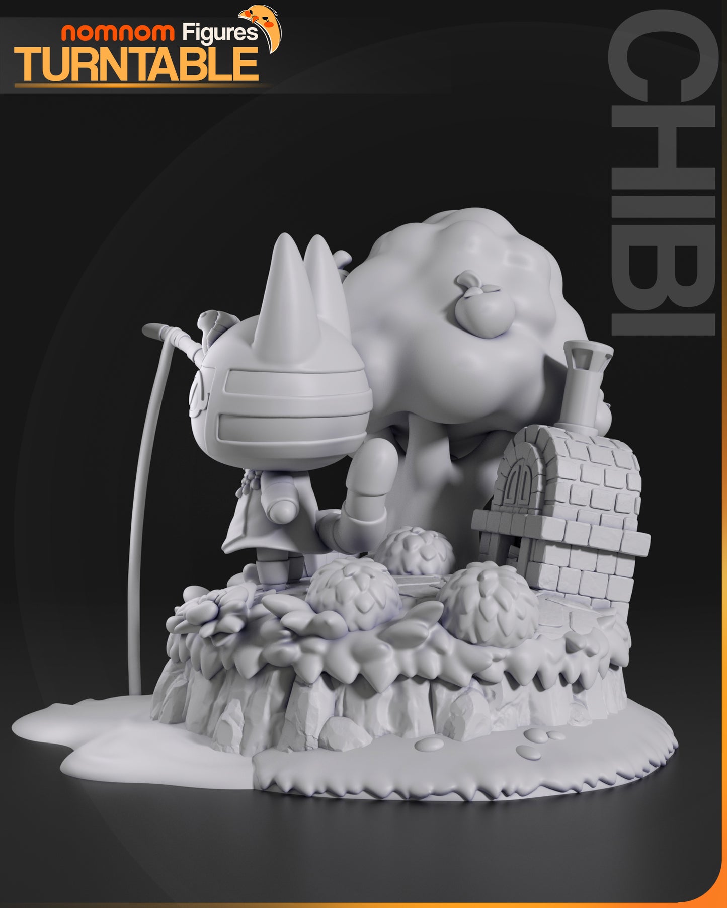 Chibi Ankha (Animal Crossing) - 3D Print - Model Kit - (Nom Nom)