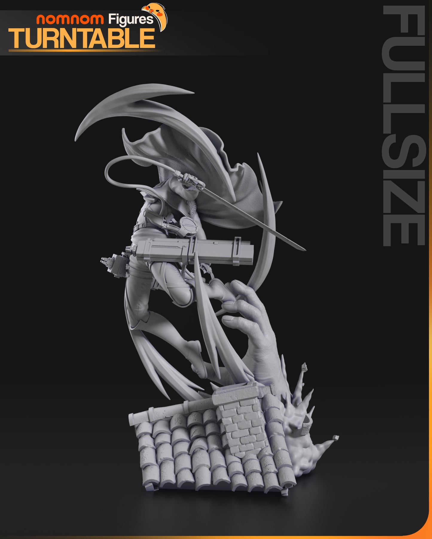 Levi (Attack on Titan) - 3D Print - Model Kit - (Nom Nom)