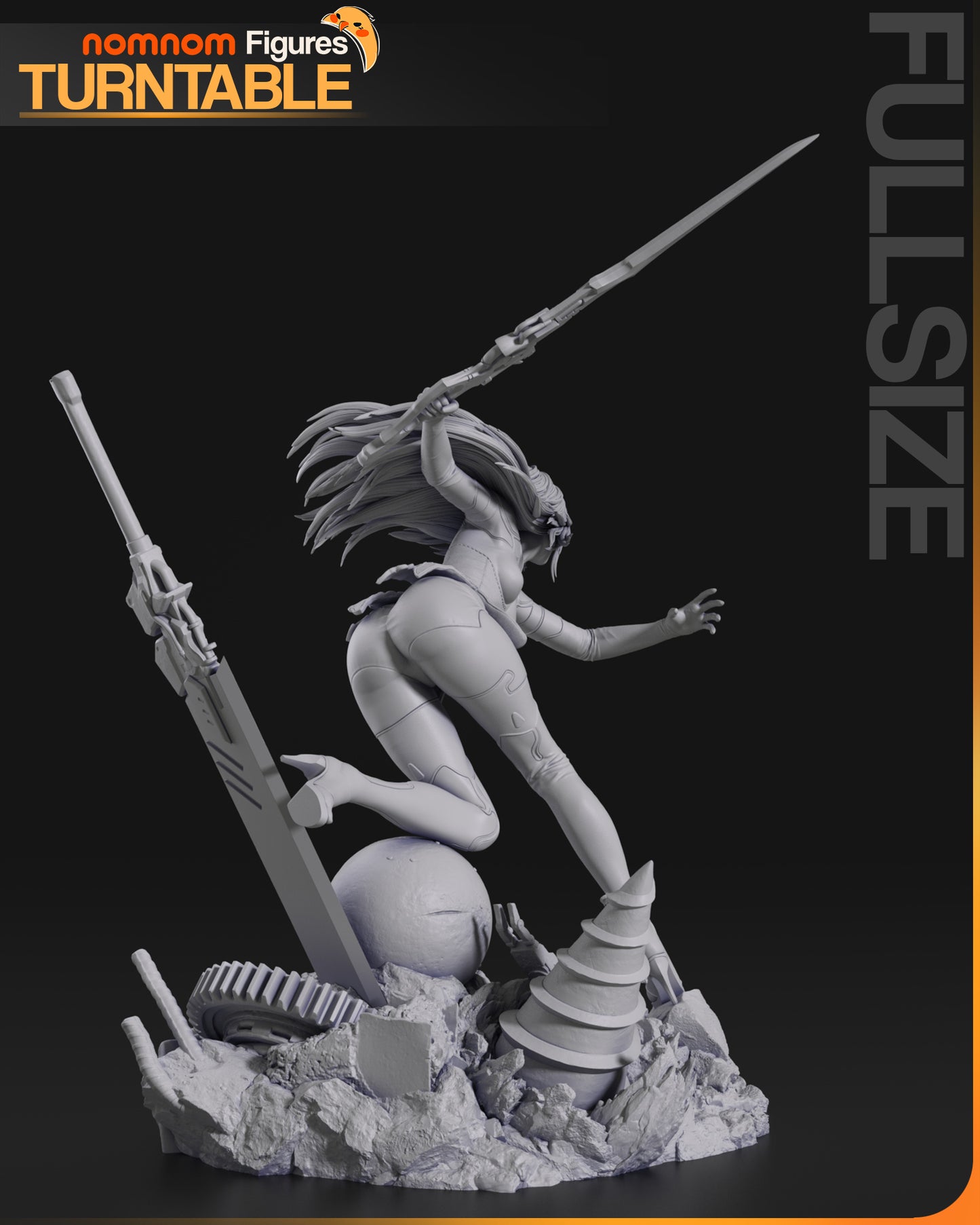 A2 (NieR:Automata) - 3D Print - Model Kit - (Nom Nom)