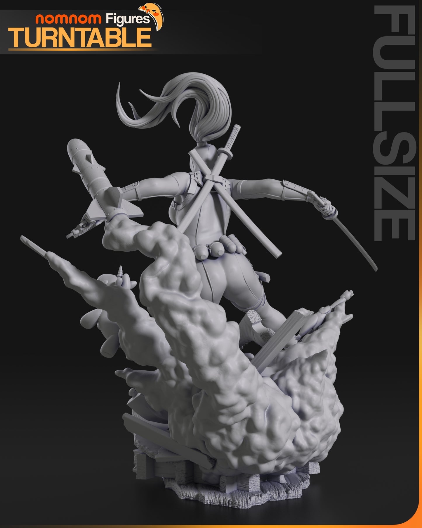 Lady Deadpool - 3D Print - Model Kit - (Nom Nom)