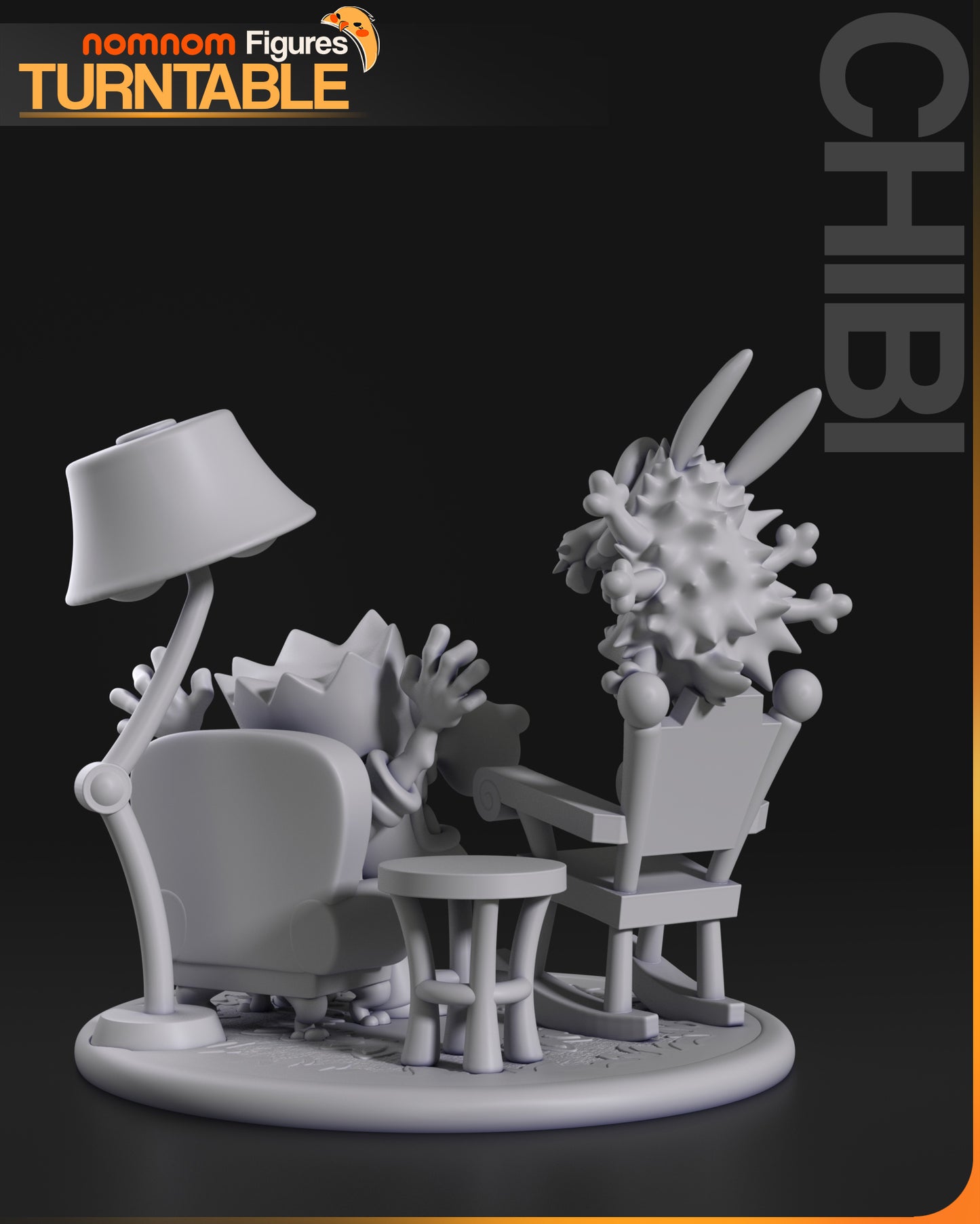 Courage the Cowardly Dog (Chibi) 3D Printed Model Kit