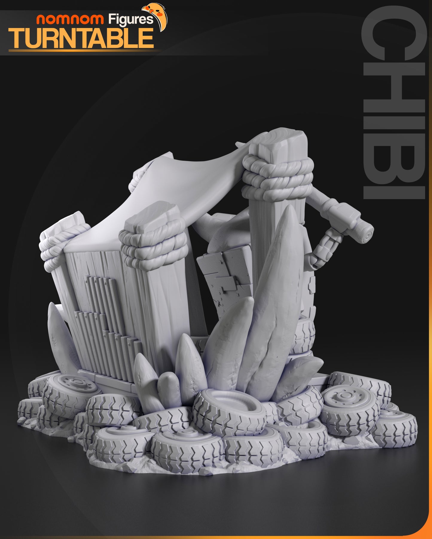 Chibi - Claptrap - Borderlands 3D Printed Statue Model Kit