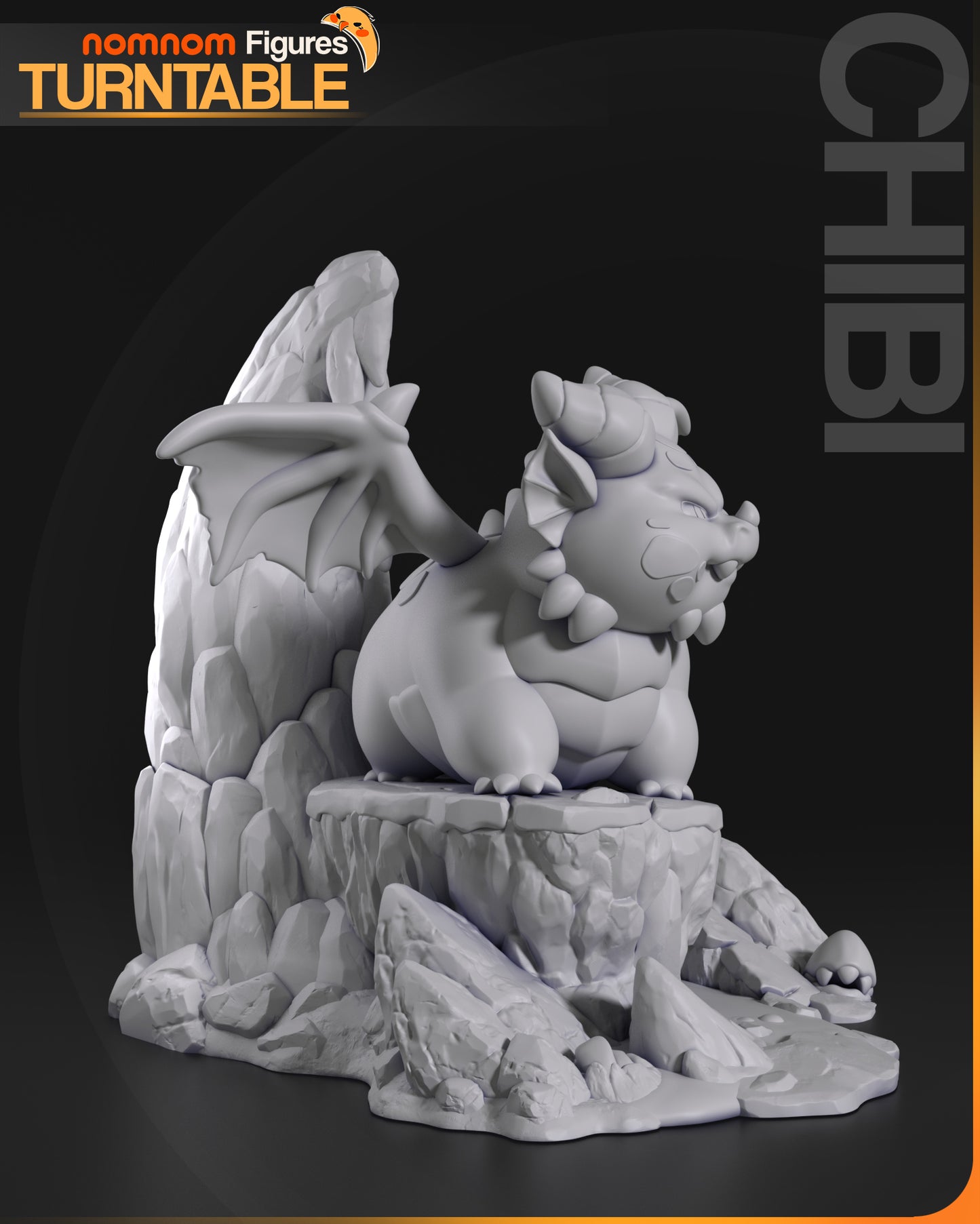 Chibi Themberchaud (D&D) - 3D Print - Model Kit - (Nom Nom)