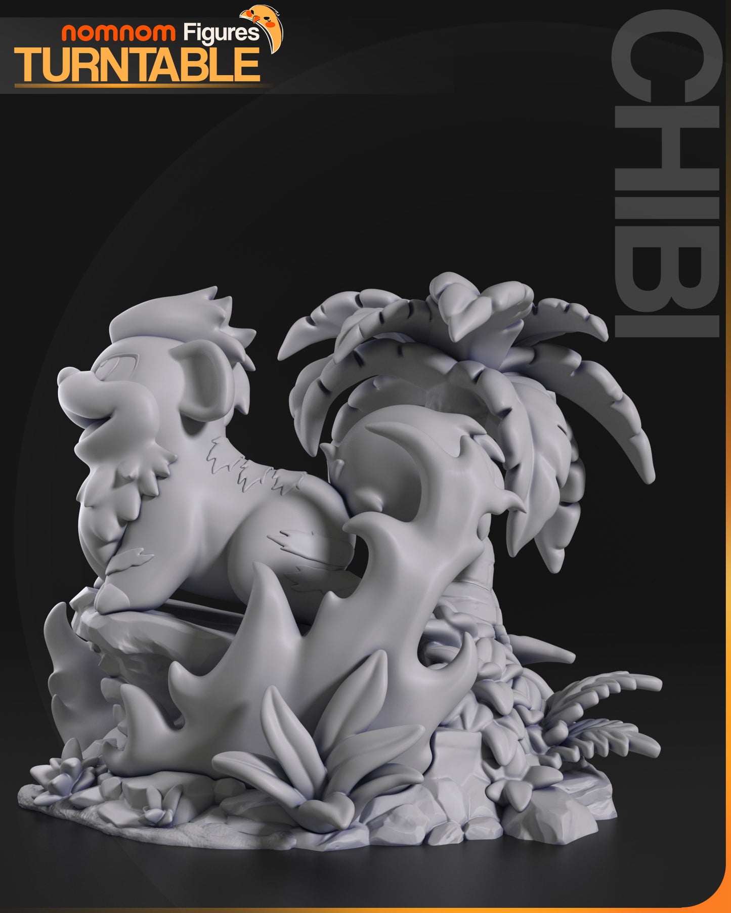 Chibi Growlithe (Pokemon) - 3D Print - Model Kit - (Nom Nom)