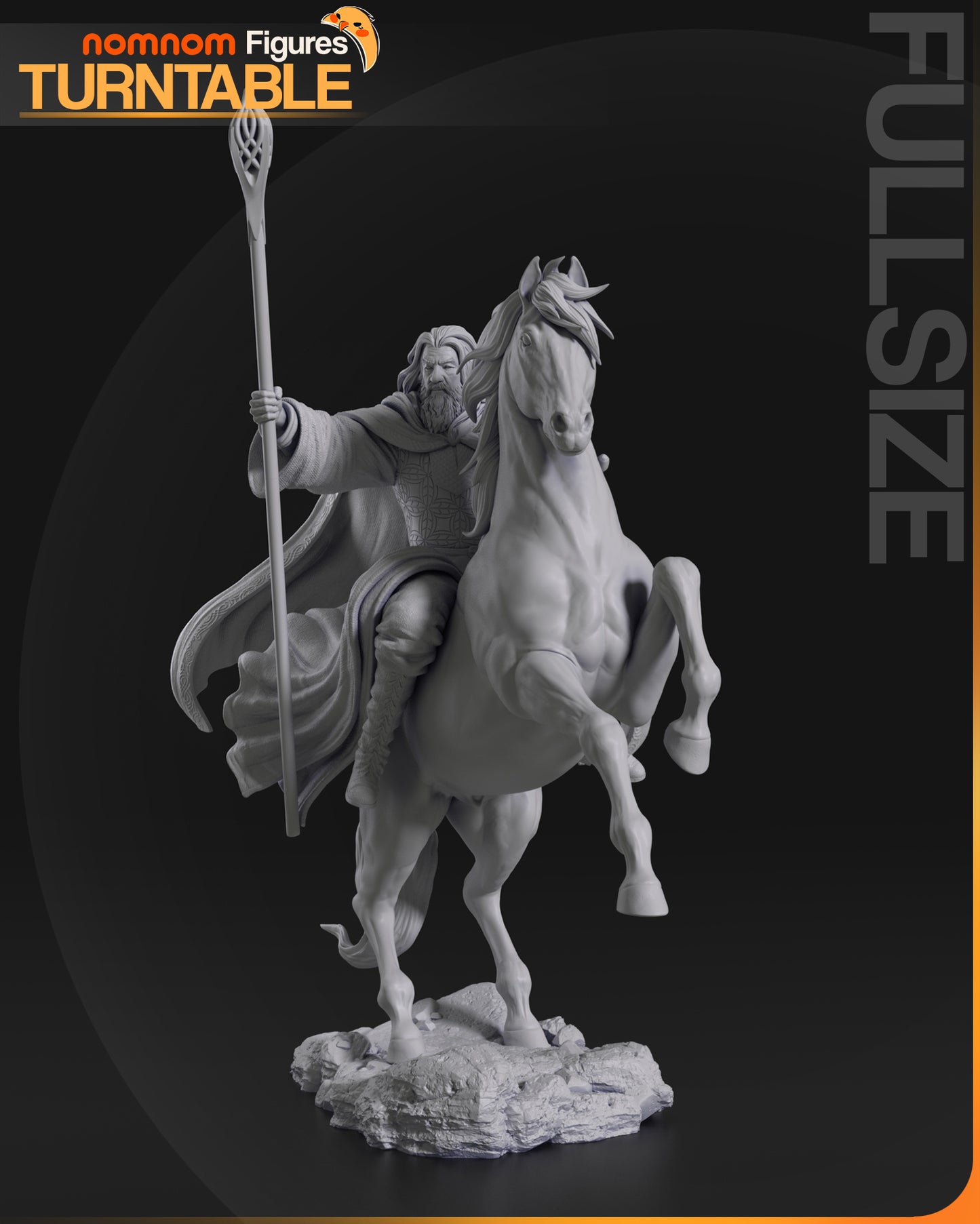 Gandalf the White (LOTR) - 3D Print - Model Kit - (Nom Nom)