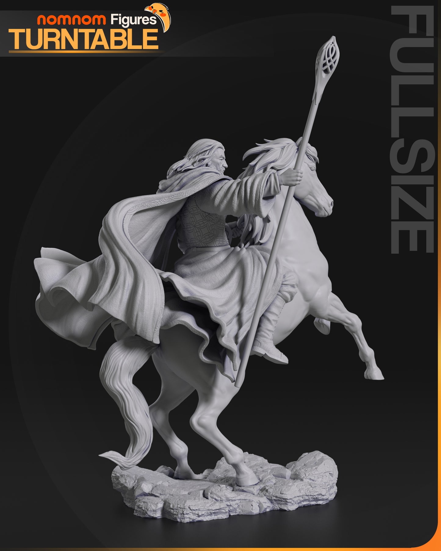 Gandalf the White (LOTR) - 3D Print - Model Kit - (Nom Nom)