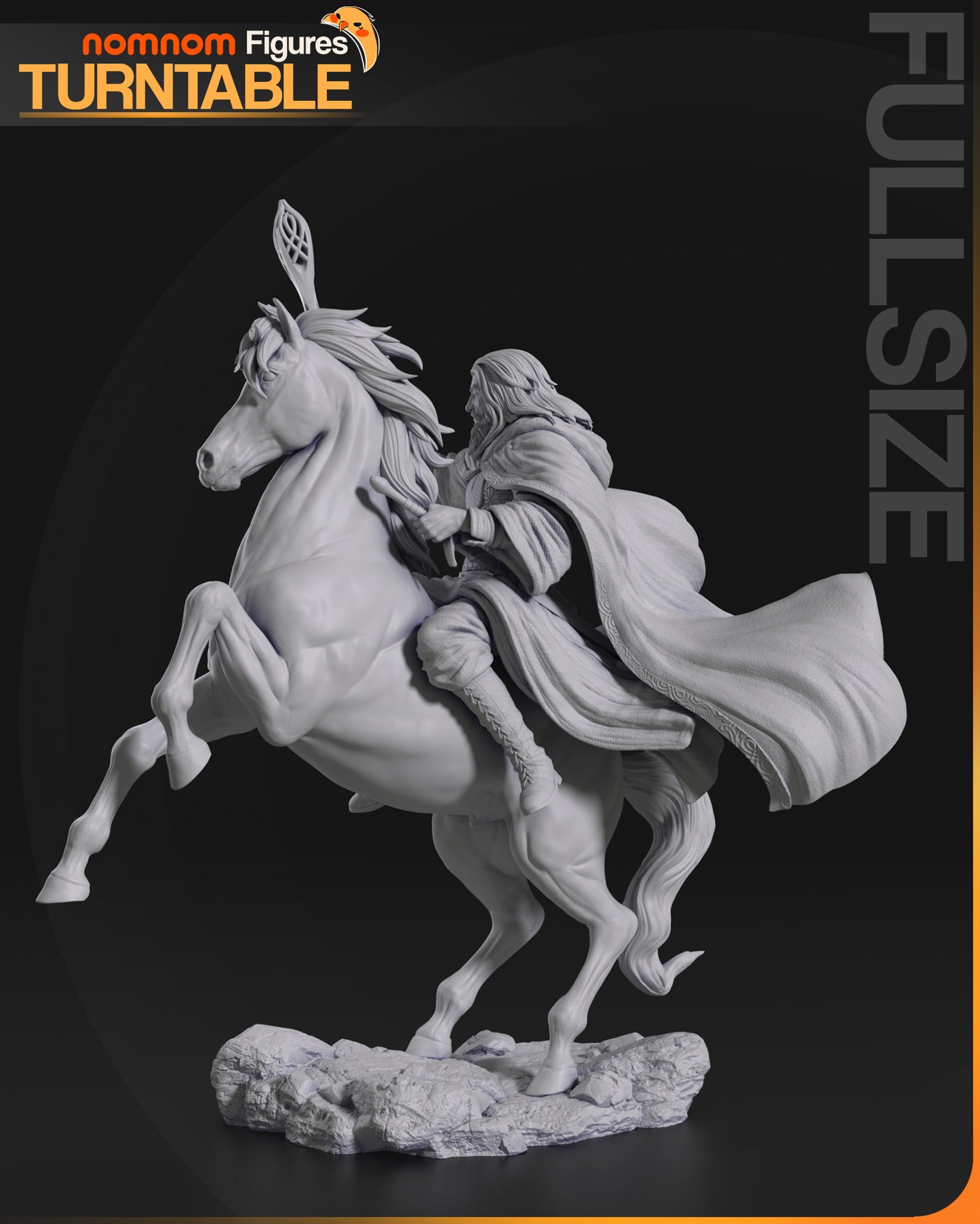 Gandalf the White (LOTR) - 3D Print - Model Kit - (Nom Nom)