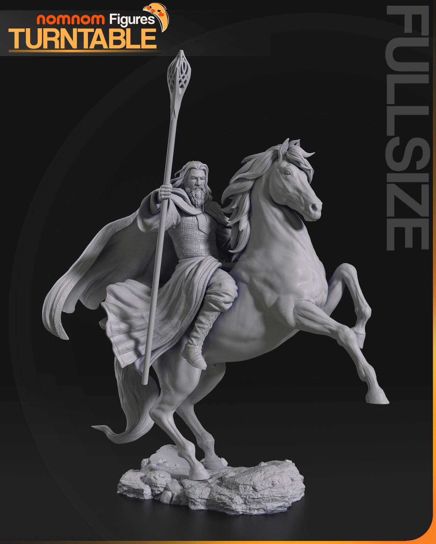 Gandalf the White (LOTR) - 3D Print - Model Kit - (Nom Nom)