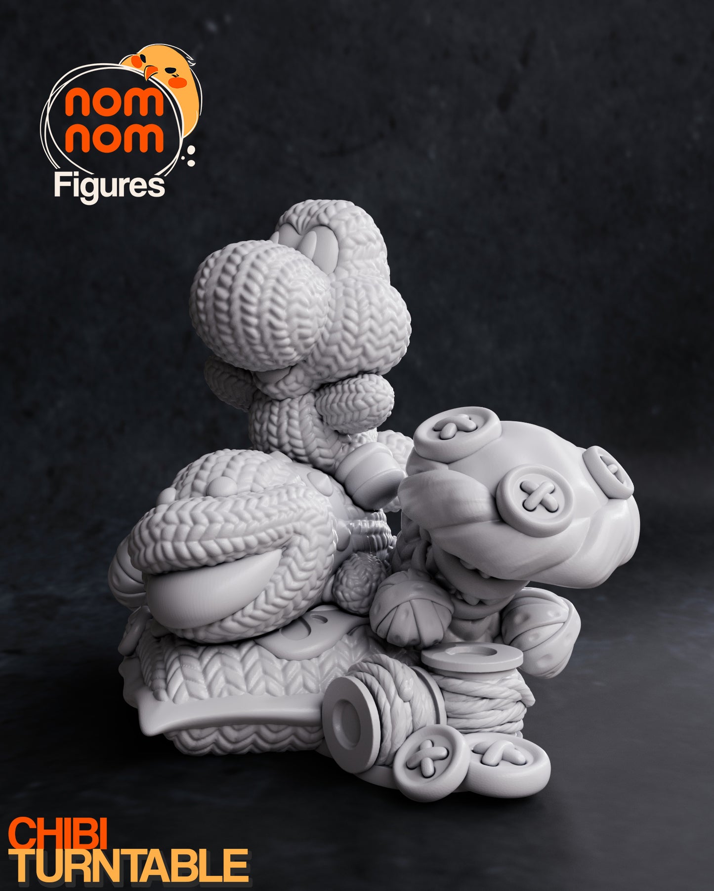 Yoshi Wooly World Chibi - 62mm 3D Printed Model Kit