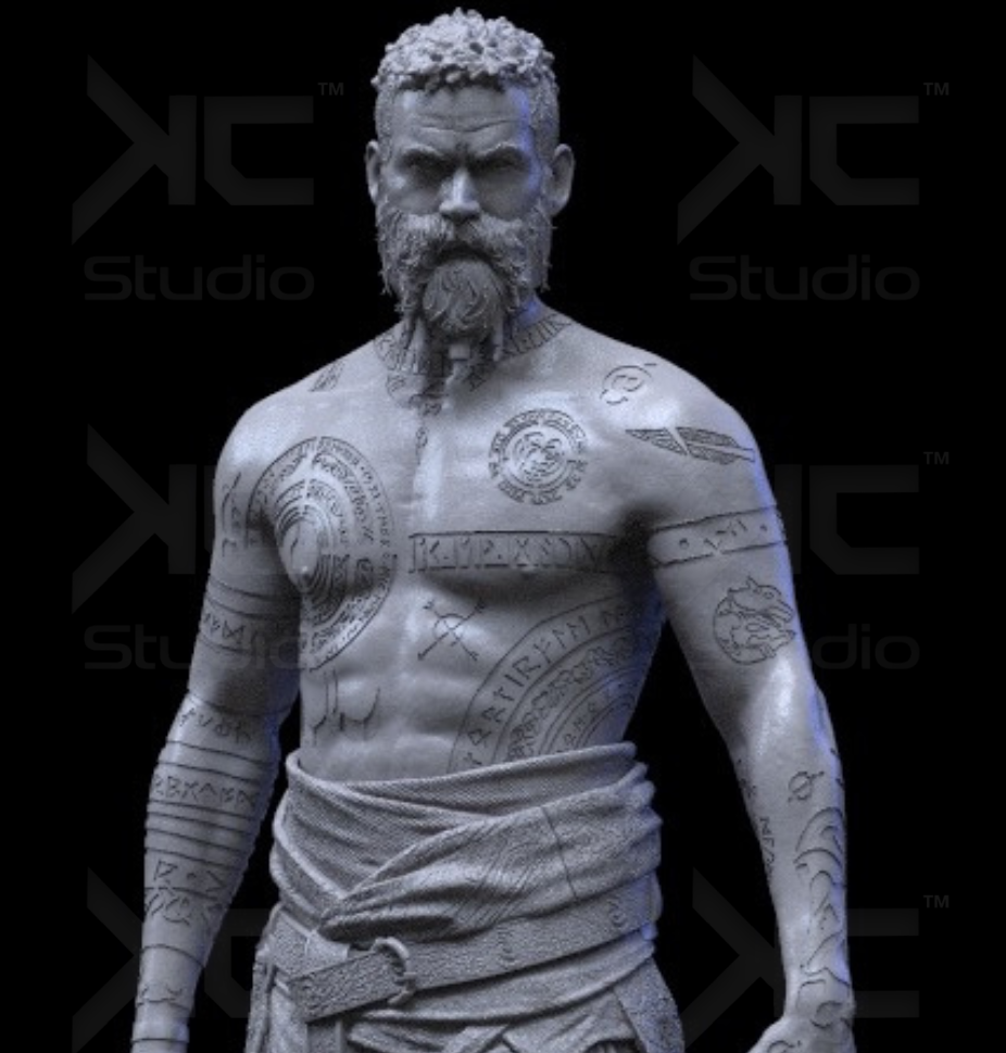 Baldur (God of War) - 3D Print Model Kit - 1:6 Scale - Fan Art