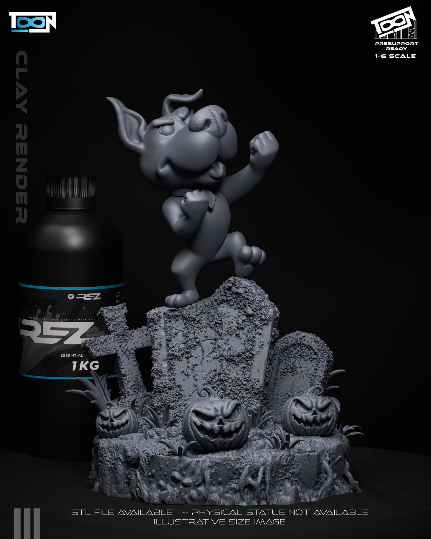 Scrappy Doo - Scooby Doo - 6 Scale 3D Printed Statue Model Kit