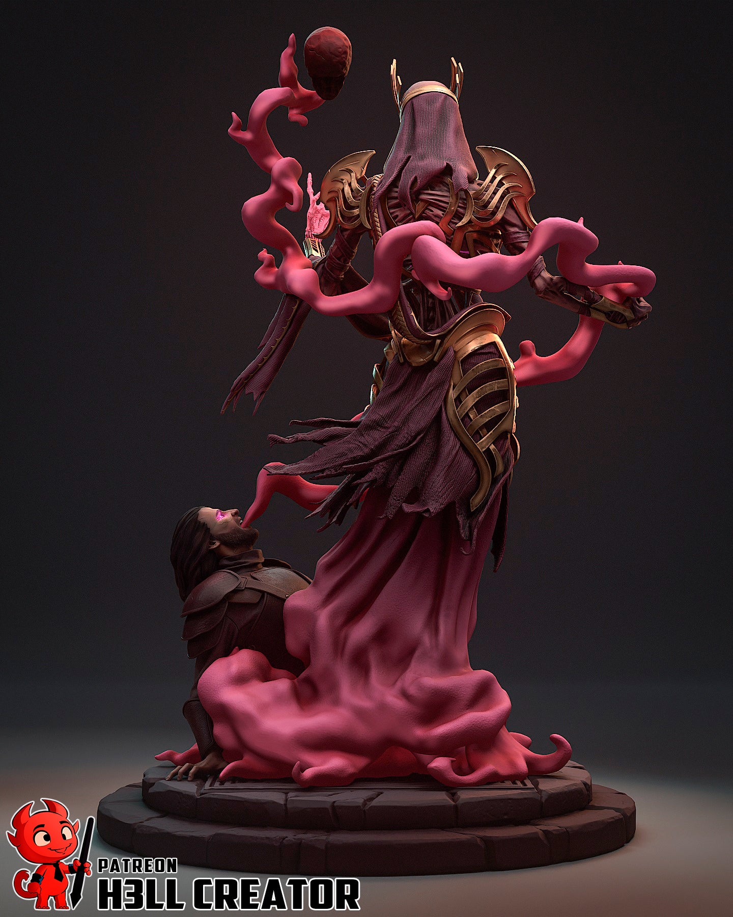 Vecna (Dungeons and Dragons)) 3d Printed Model Kit - 1:12