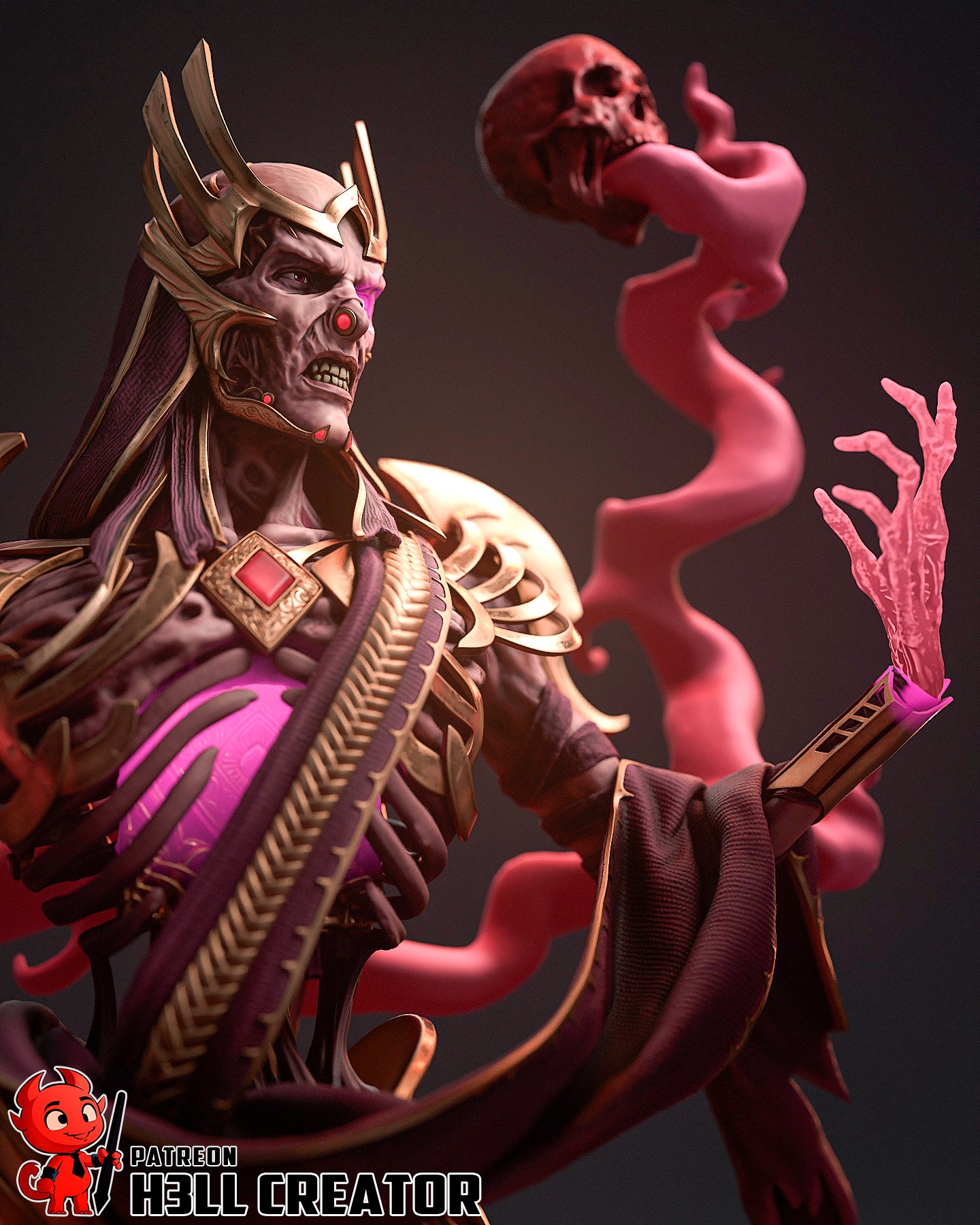 Vecna (Dungeons and Dragons)) 3d Printed Model Kit - 1:12