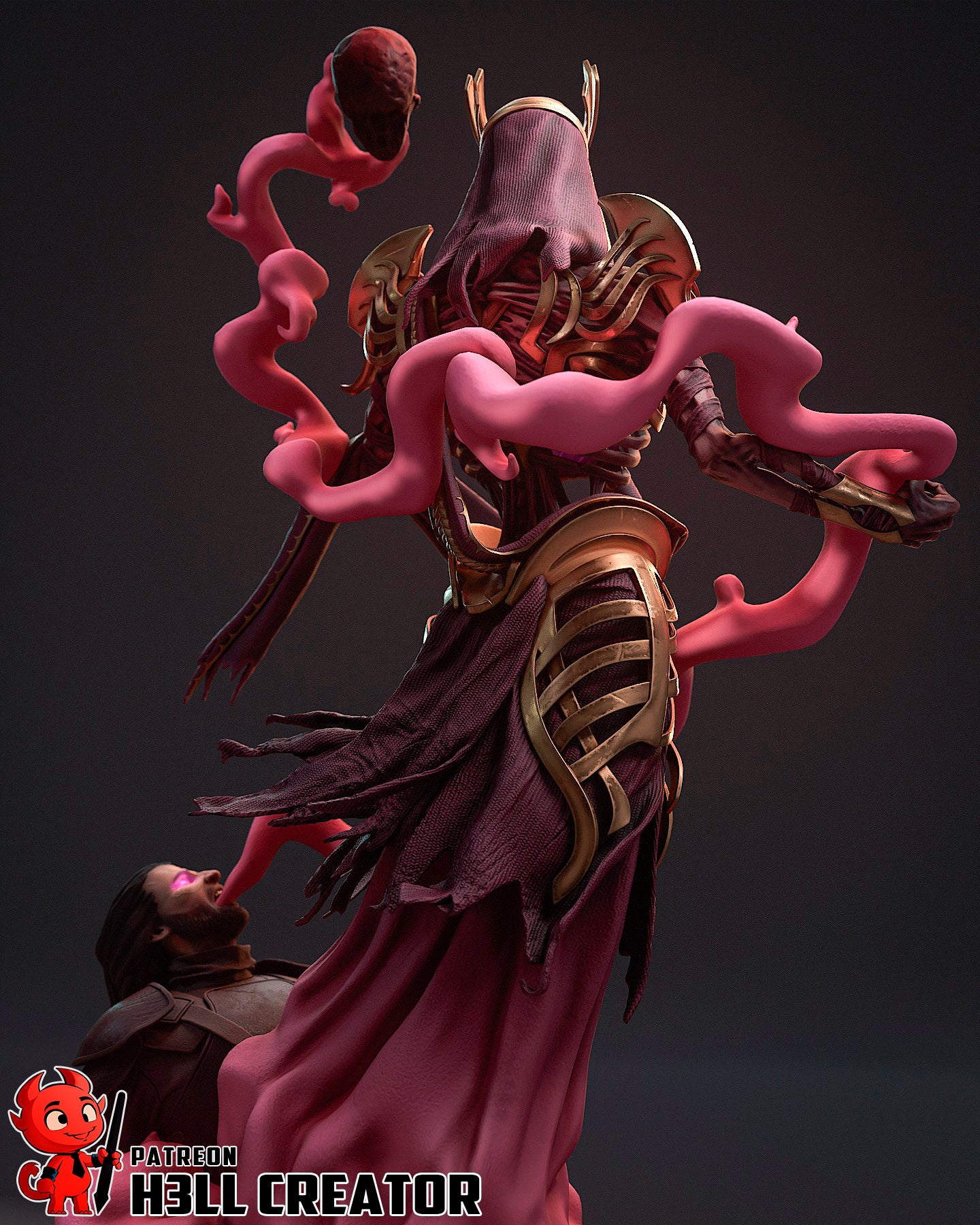 Vecna (Dungeons and Dragons)) 3d Printed Model Kit - 1:12