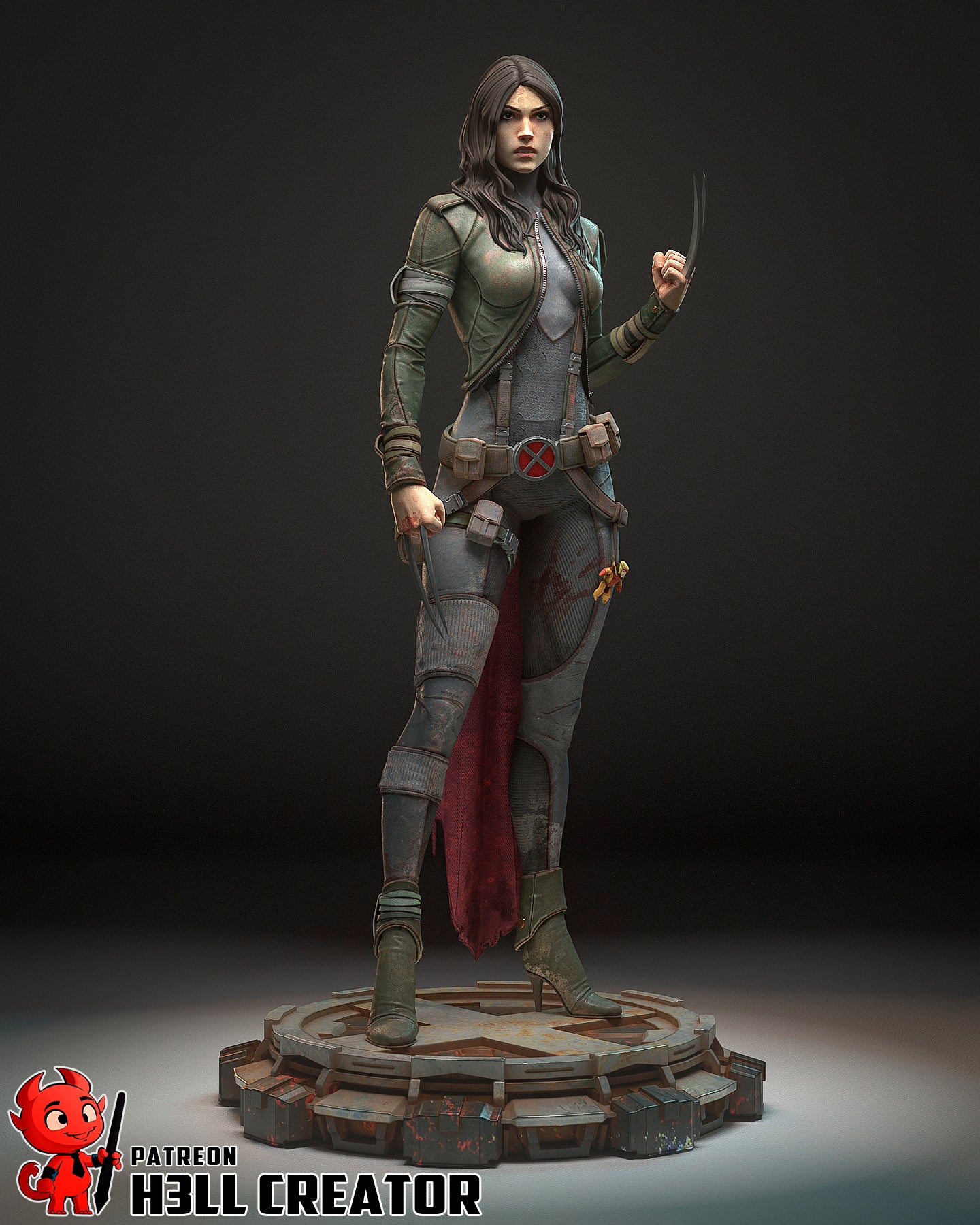 X-23 (X-Men) 3d Printed Model Kit - 12 scale