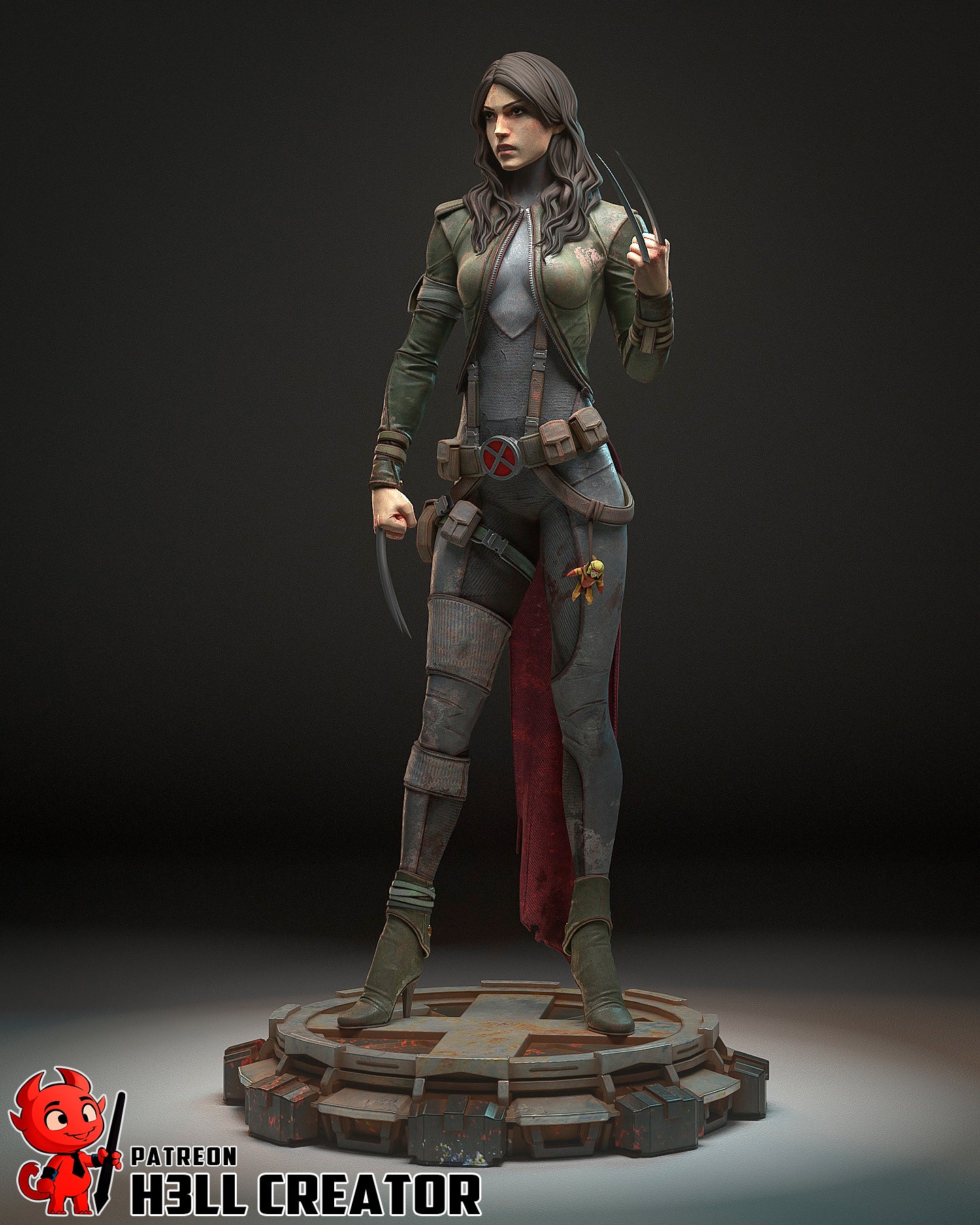 X-23 (X-Men) 3d Printed Model Kit - 12 scale
