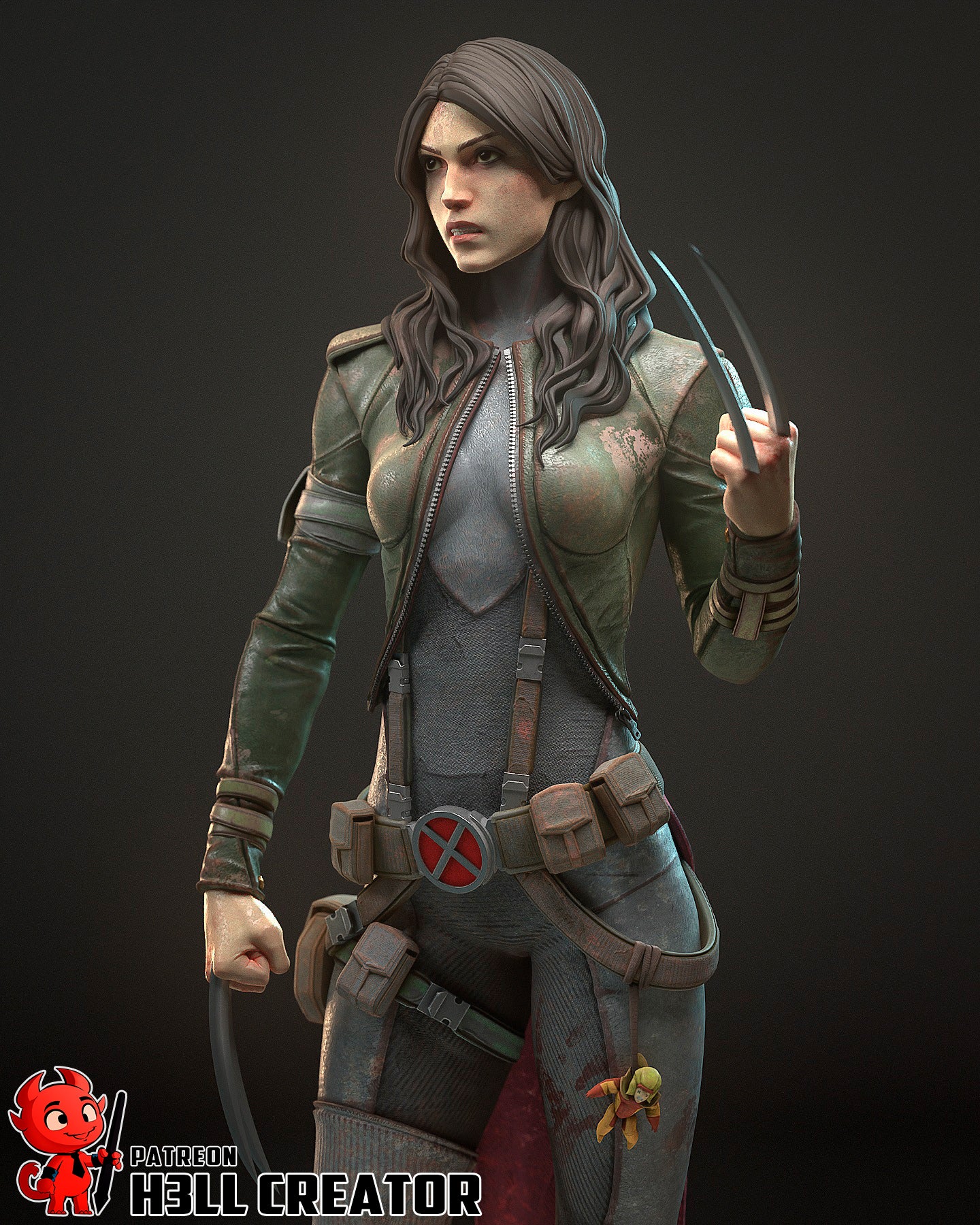X-23 (X-Men) 3d Printed Model Kit - 12 scale