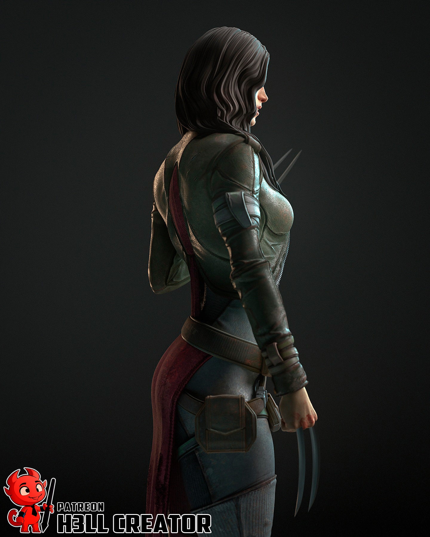 X-23 (X-Men) 3d Printed Model Kit - 12 scale