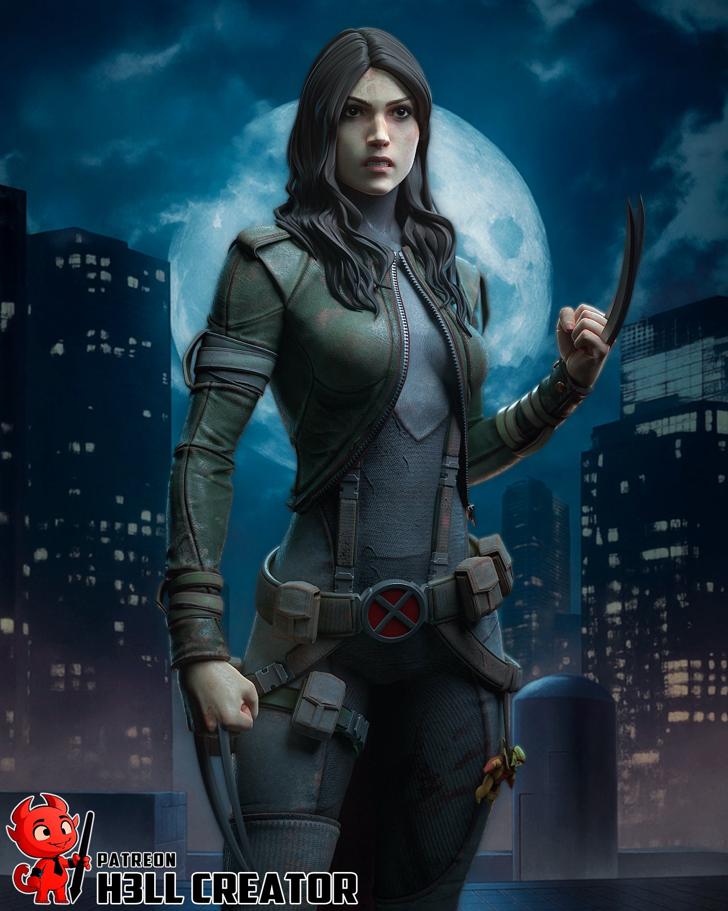 X-23 (X-Men) 3d Printed Model Kit - 12 scale
