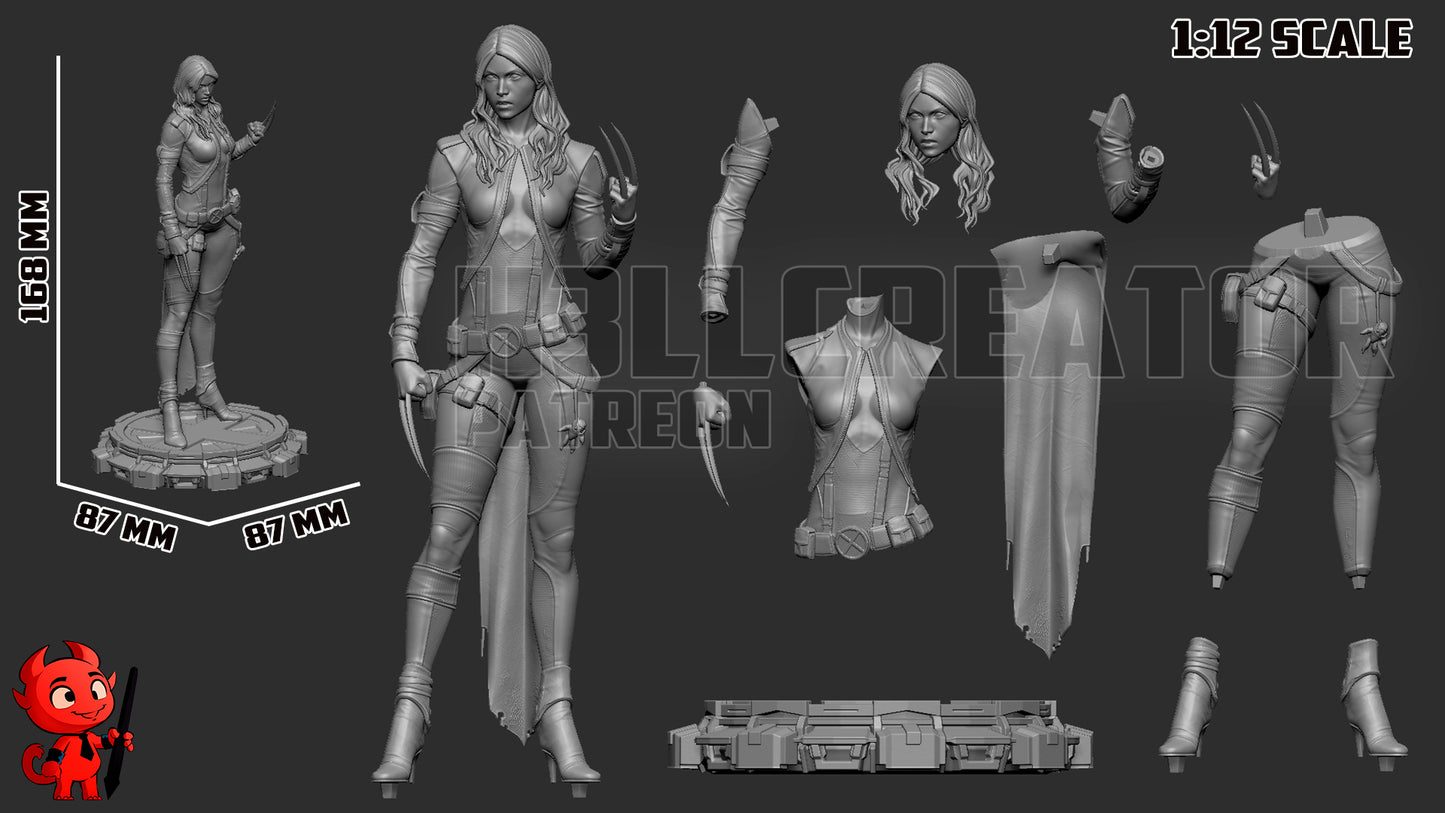 X-23 (X-Men) 3d Printed Model Kit - 12 scale