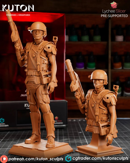 Corporal Hicks (Alien) 3D Printed model - Fan Art