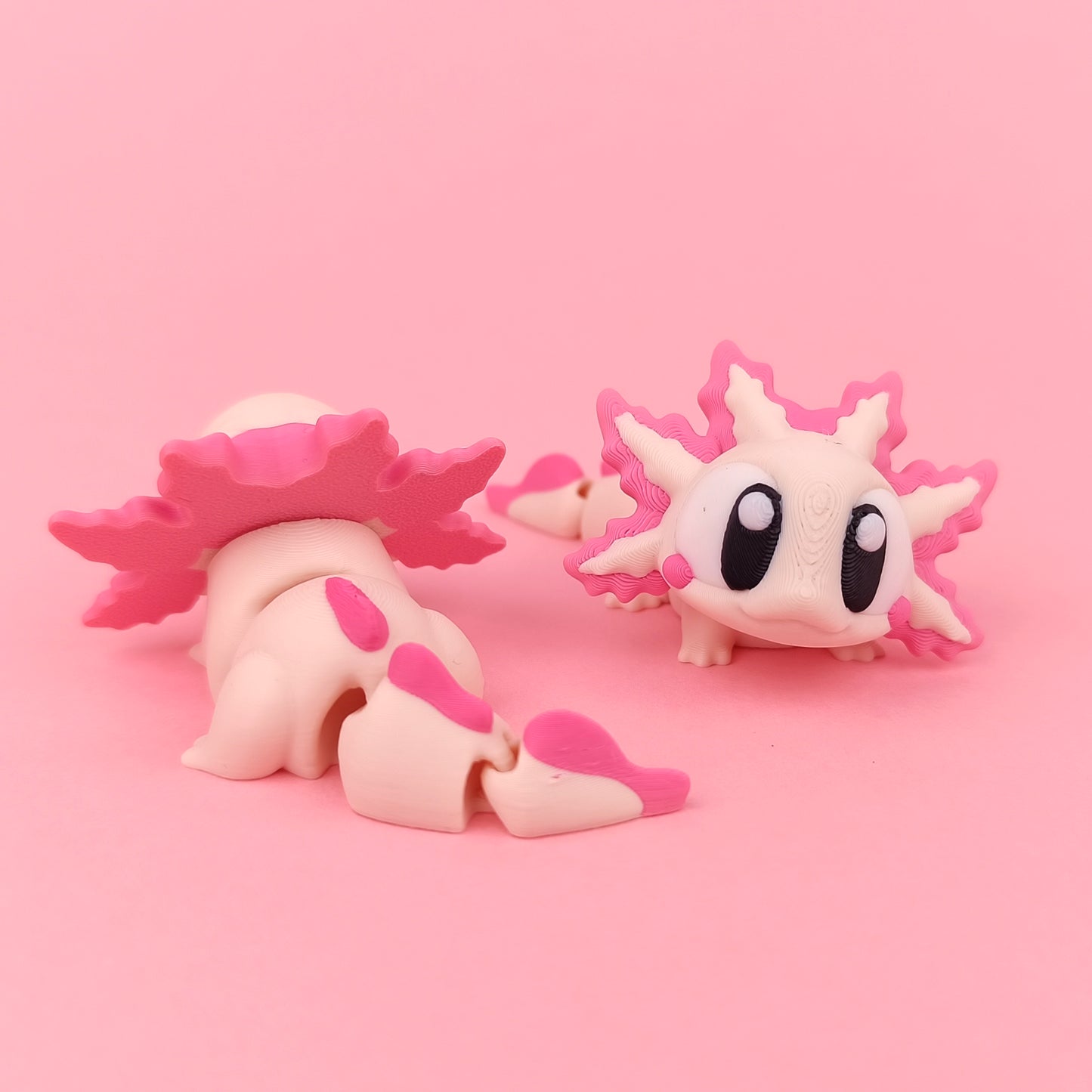 Flexi Axolotl - FDM Printed - Multi-coloured.