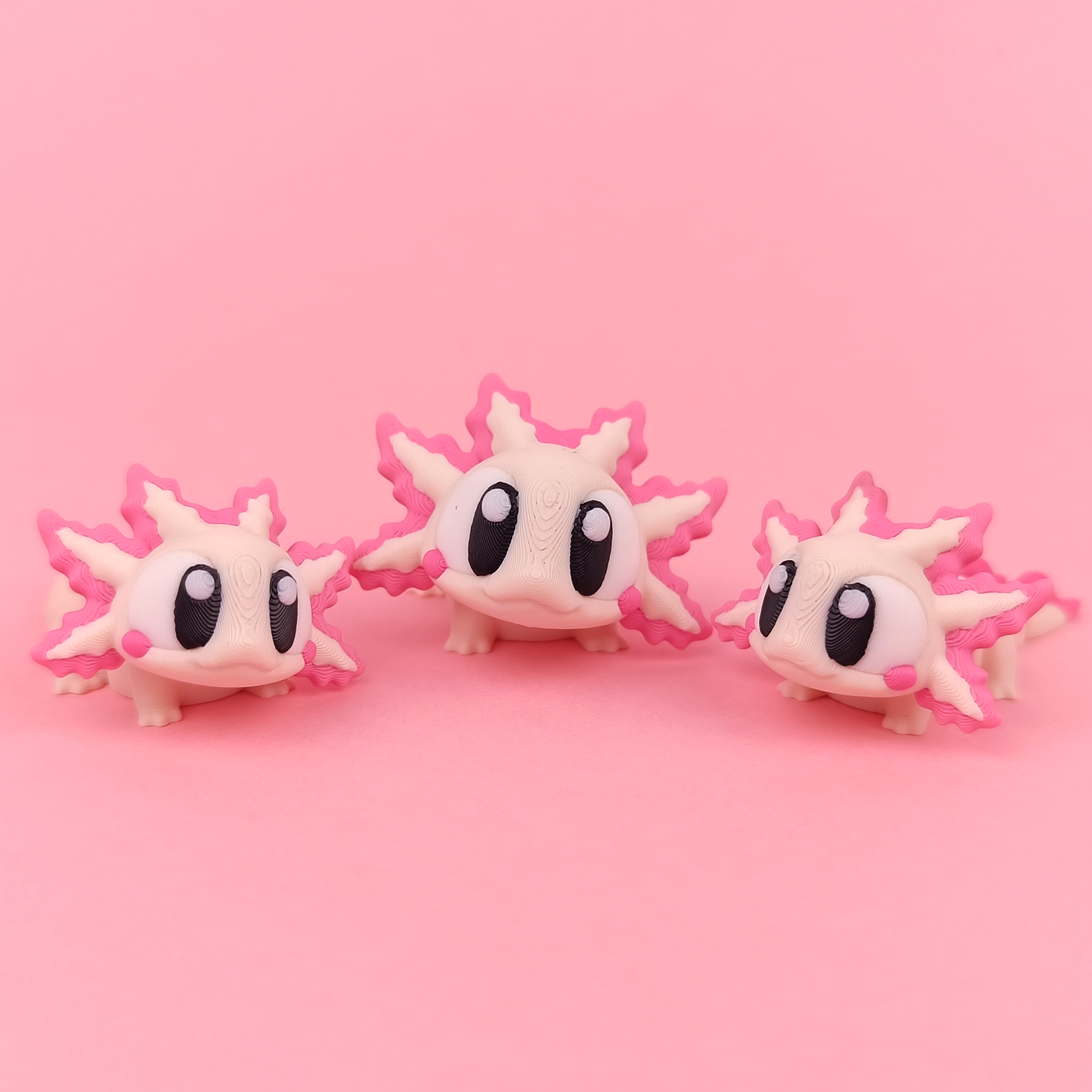 Flexi Axolotl - FDM Printed - Multi-coloured.
