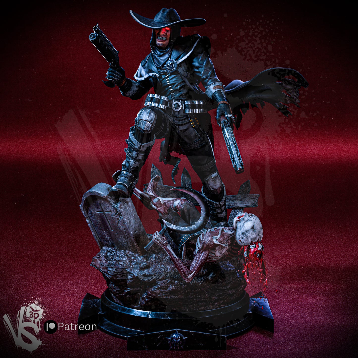 Jericho Cross (Darkwatch) - Fan Art - 3D Print Kit - 1:10
