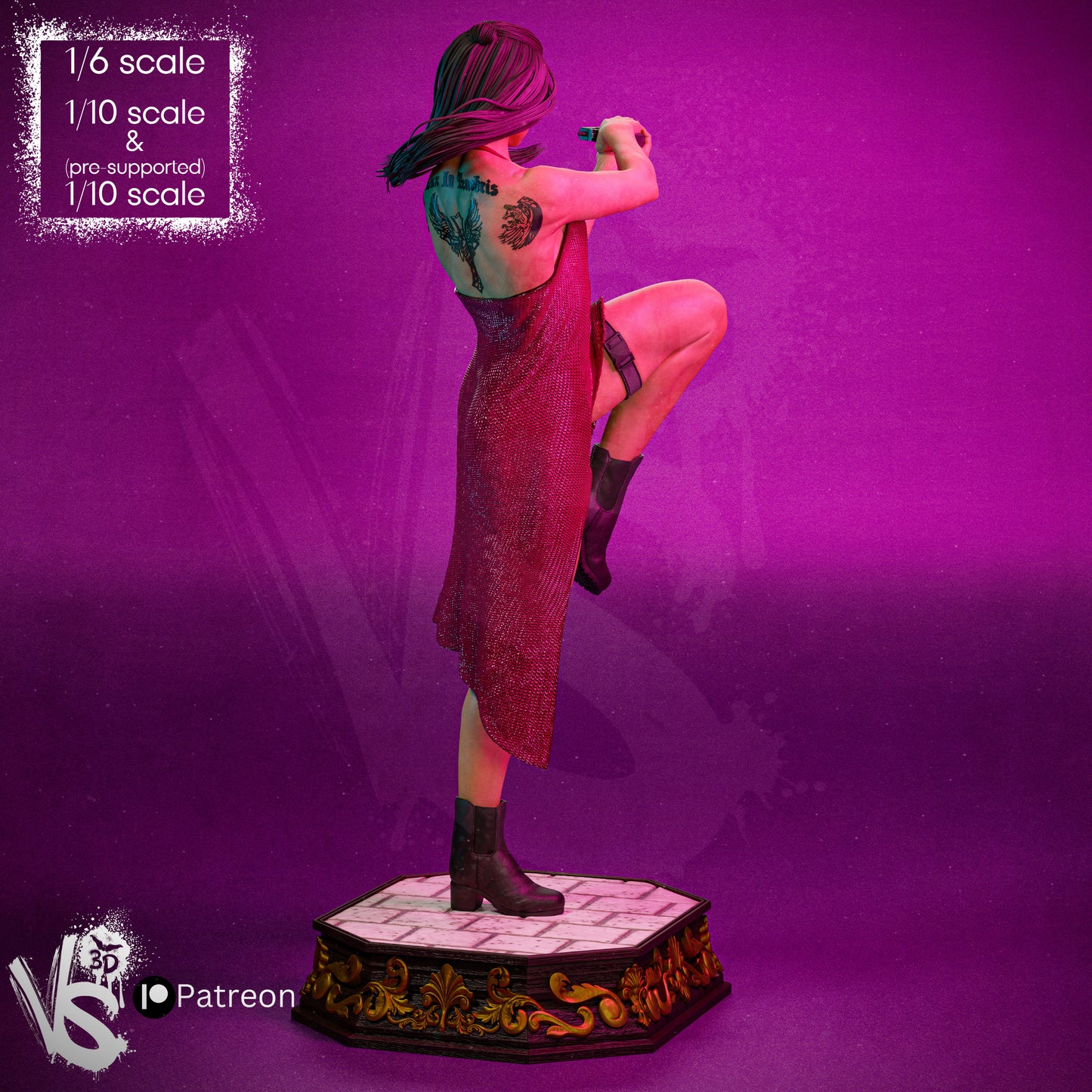 Ballerina (John Wick) - Fan Art - 3D Print Kit - 1:10 Scale